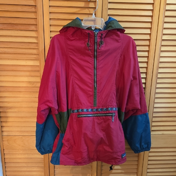 Vintage L.L. Bean Anorak Jacket - Red, Blue, and Green - Picture 1 of 5